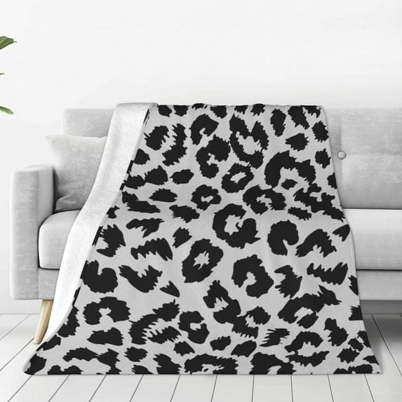 Bingfone Similar To Leopard Print Print Flannel Fleece Blanket Throw Blanket For Bed,Sofa,Couch,Travel,Camping(40"X30")