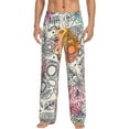 thumbnail image 1 of Bingfone Skull And Flowers Mens All Over Print Sleep Pajama Pants-Xx-Large, 1 of 9