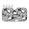 thumbnail image 1 of Bingfone Skull And Palm Leaves Car Windshield Sunshade,Sun Foldable Sun Shield Sun Visor For Car - Small, 1 of 8