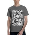 thumbnail image 1 of Bingfone Skull And Palm Leaves Men'S Loose Fit Short-Sleeve Pocket T-Shirt, 1 of 7