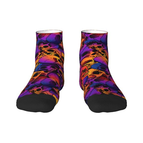 Bingfone Skull Design Patterned Men'S Women'S Casual Cotton Socks