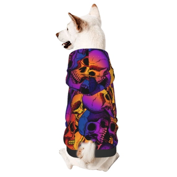 Bingfone Skull Dog Clothes Hoodie, Pet Winter Coat,Puppy Sweatshirts For Small Dogs Boy Girl,Suitable For All Breeds-X-Small
