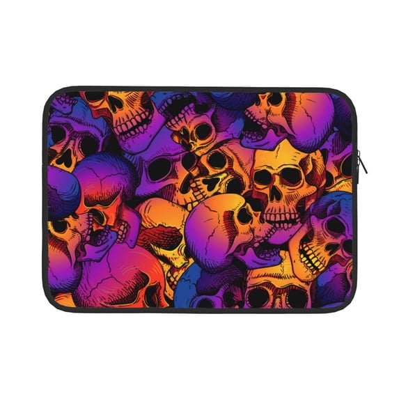 Bingfone Skull Laptop Sleeve Case 13 Inch, 360° Protective Computer Carrying Bag