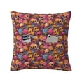 Bingfone Skull blue daisy flower Linen Throw Pillow Covers Cushion Case