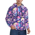 thumbnail image 1 of Bingfone Skull colorful mushroom Men's Drawstring Hoodie Long Sleeve Pocket Sweatshirts-4X-Large, 1 of 6