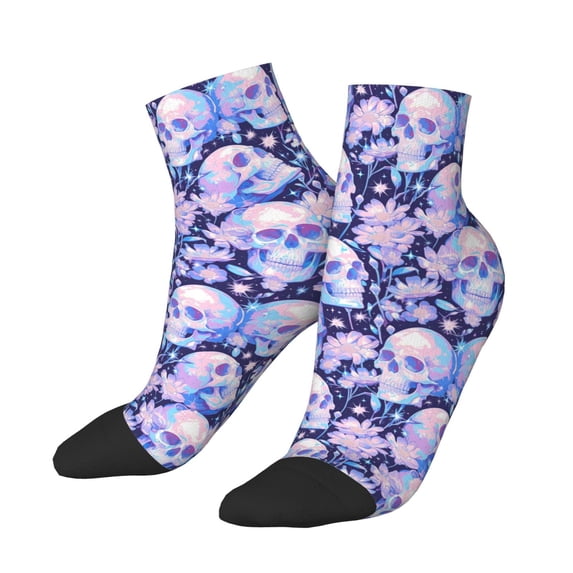 Bingfone Skull star crystal Design Patterned Men's Women's Casual Cotton Socks