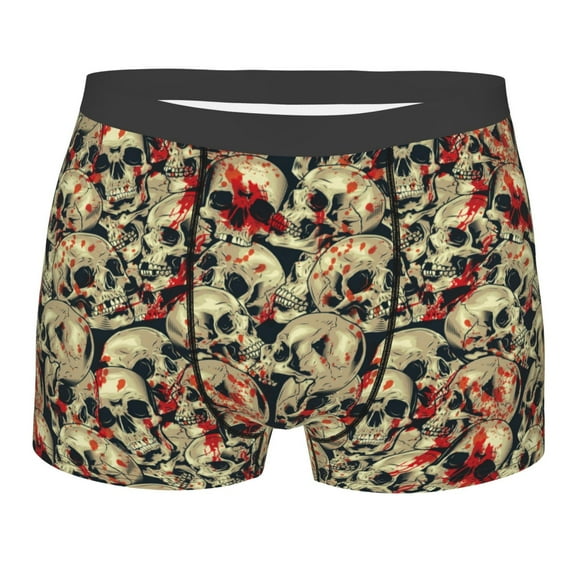Bingfone Skulls1 Men's Underwear - Casual Stretch Boxer Briefs-X-Large