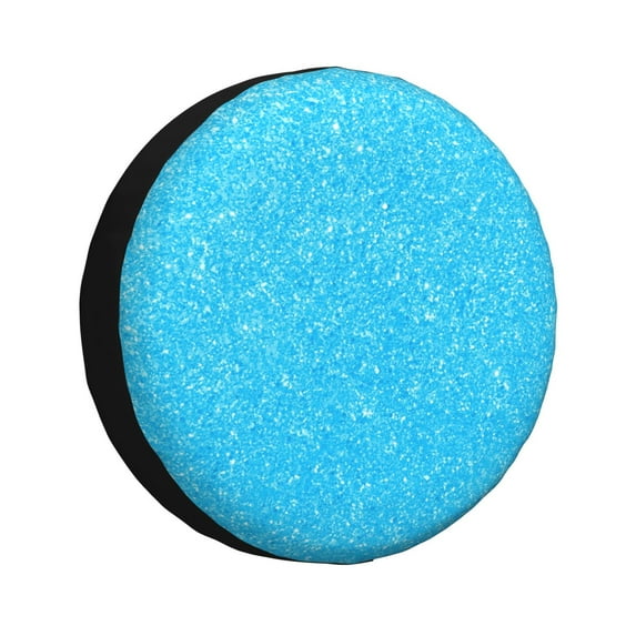 Bingfone Sky Blue Glitter Spare Tire Cover Weatherproof Universal Wheel Protectors For Rv Camper Travel Trailer Suv Truck-14 Inch