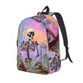 thumbnail image 1 of Bingfone Sky Sunflower Skull Print Canvas College Laptop Backpack, Large Capacity Lightweight College Bookbag Casual Daypack-Medium, 1 of 5