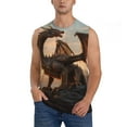 thumbnail image 1 of Bingfone Sky Sunset Bronze Dragon Pattern Men's Tank Tops Workout Sleeveless Tee Shirts Running Beach Tanks for Men-XX-Large, 1 of 4
