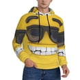 thumbnail image 1 of Bingfone Smiling With Sunglasses Men's Drawstring Hoodie Long Sleeve Pocket Sweatshirts-Small, 1 of 6