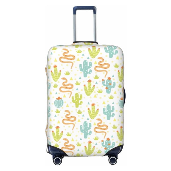 Bingfone Snake And Cactus Luggage Cover Washable Suitcase Cover Protector Anti-scratch Suitcase cover Fits 18-32 Inch Luggage