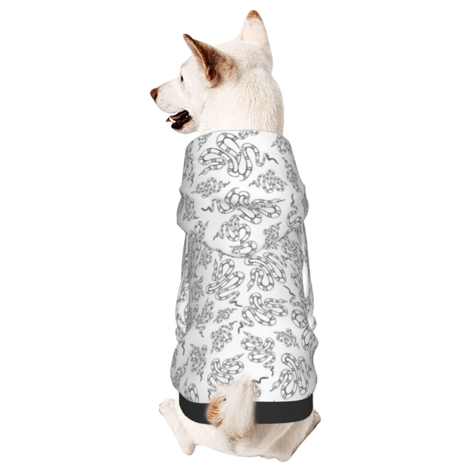 Bingfone Snake Dog Clothes Hoodie, Pet Winter Coat,Puppy Sweatshirts