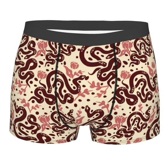 Bingfone Snake Men's Underwear - Casual Stretch Boxer Briefs-Medium