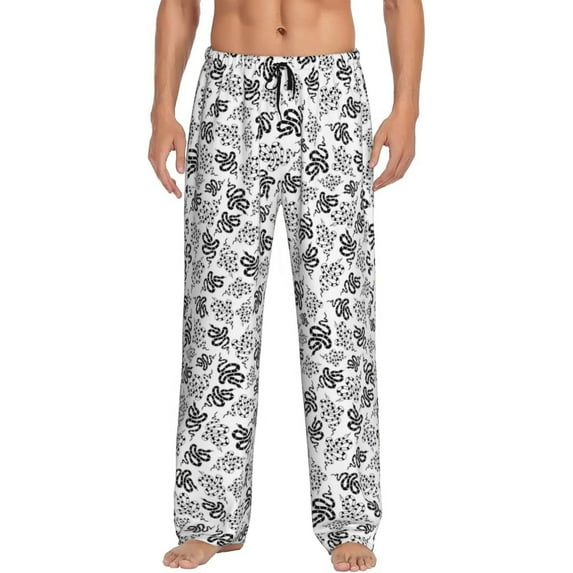 Bingfone Snake Mens All Over Print Sleep Pajama Pants-Small