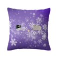 Bingfone Snowfall Sky White Purple Linen Throw Pillow Covers Cushion