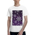 thumbnail image 1 of Bingfone Snowflake Gradient Purple Men'S Loose Fit Short-Sleeve Pocket T-Shirt, 1 of 7