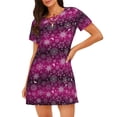 thumbnail image 1 of Bingfone Snowflakes And Christmas Nightgowns for Women Sleep Shirts Short Sleeve Nightshirt Pullover Nightdress Soft Sleepwear, 1 of 6