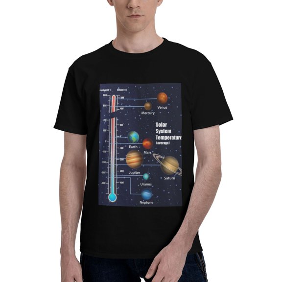 Bingfone Solar System Men'S Loose Fit Short-Sleeve Pocket T-Shirt
