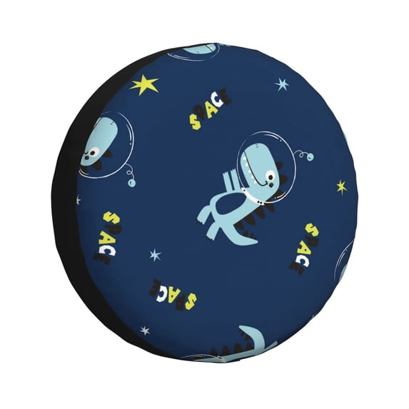 Bingfone Space Dinosaur Spare Tire Cover Weatherproof Universal Wheel Protectors For Rv Camper Travel Trailer Suv Truck 15 Inch