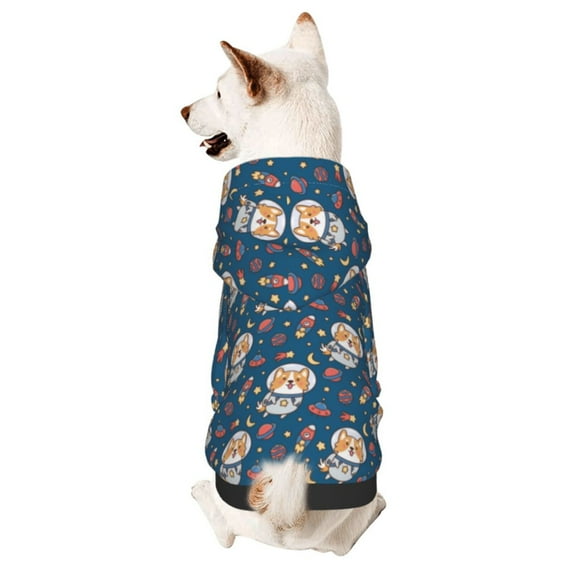Bingfone Space Puppy Dog Clothes Hoodie, Pet Winter Coat,Puppy Sweatshirts for Small Dogs Boy Girl,Suitable for All Breeds-Large