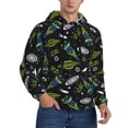 thumbnail image 1 of Bingfone Space Rockets Men's Drawstring Hoodie Long Sleeve Pocket Sweatshirts-Medium, 1 of 6