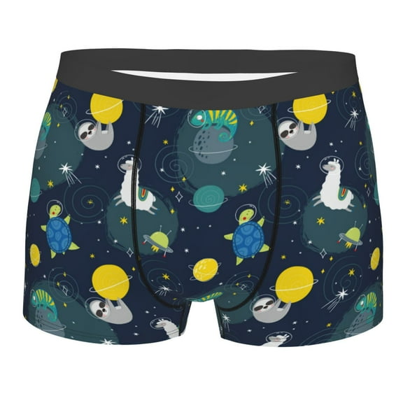 Bingfone Space and Animals Men's Underwear - Casual Stretch Boxer Briefs-XX-Large