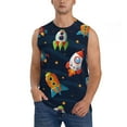 thumbnail image 1 of Bingfone Spaceships and Stars Pattern Men's Tank Tops Workout Sleeveless Tee Shirts Running Beach Tanks for Men-Small, 1 of 8