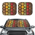 thumbnail image 1 of Bingfone Spices And Herbs Print 2-Piece Sun Shade Front Windshield - Foldable Car Front Window Sunshades For Most Sedans Suv Truck - Large, 1 of 7