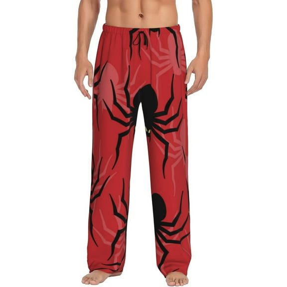 Bingfone Spider Mens All Over Print Sleep Pajama Pants-Large