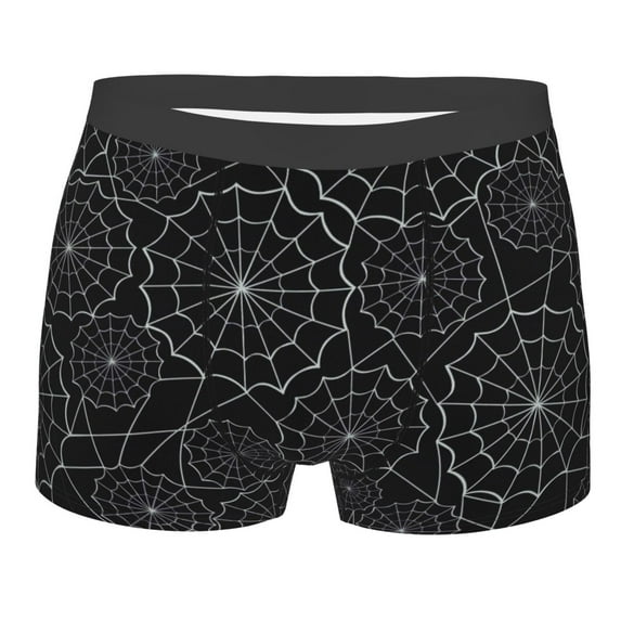Bingfone Spider Web Black Men'S Underwear - Casual Stretch Boxer Briefs-Medium