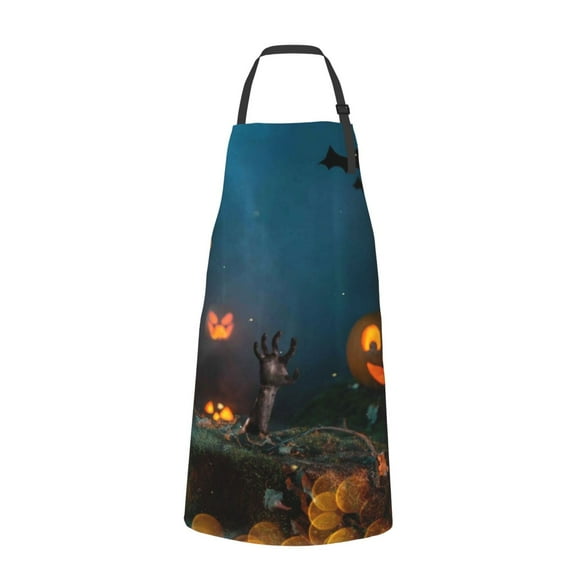 Bingfone Spooky Halloween Apron Gifts For Men, Women Professional Grade Chef Apron For Kitchen,Bbq & Grill