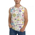 thumbnail image 1 of Bingfone Spring Flowers Birds Pattern Men's Tank Tops Workout Sleeveless Tee Shirts Running Beach Tanks for Men-X-Large, 1 of 8