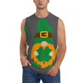 thumbnail image 1 of Bingfone Spring St Patrick’S Day Irish Gnomes Pattern Men's Tank Tops Workout Sleeveless Tee Shirts Running Beach Tanks for Men-Large, 1 of 4