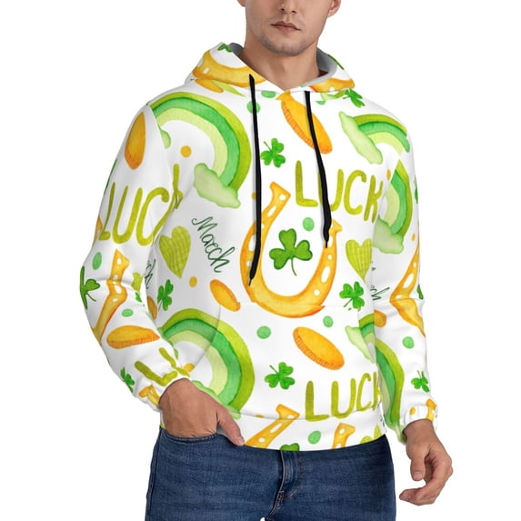 Bingfone St Patrick'S Day1 Men'S Drawstring Hoodie Long Sleeve Pocket Sweatshirts-Medium