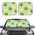 thumbnail image 1 of Bingfone St Patrick'S Day11 Windshield Sun Shade 2-Piece Foldable Car Front Window Sunshade For Most Sedans Suv Truck - Auto Sun Blocker Visor Protector Blocks Max Uv Rays - Large, 1 of 7