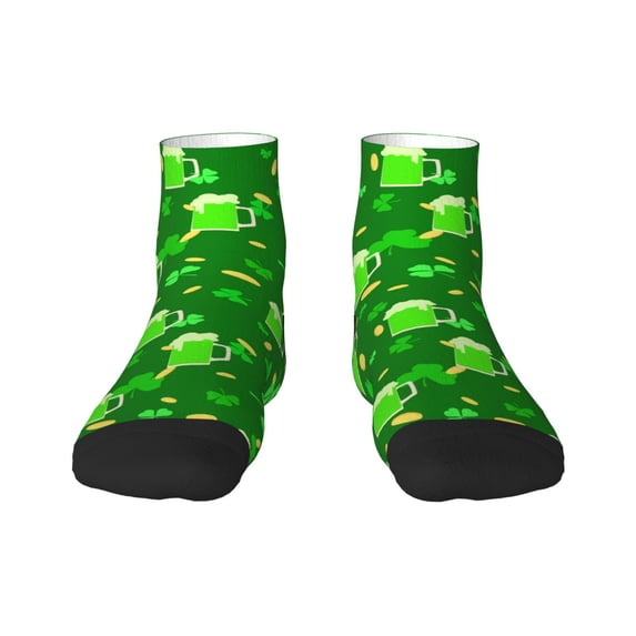 Bingfone St Patrick'S Day2 Design Patterned Men'S Women'S Casual Cotton Socks