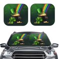thumbnail image 1 of Bingfone St. Patrick'S Day4 Windshield Sun Shade 2-Piece Foldable Car Front Window Sunshade For Most Sedans Suv Truck - Auto Sun Blocker Visor Protector Blocks Max Uv Rays - Small, 1 of 7