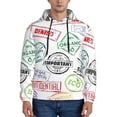thumbnail image 1 of Bingfone Stamp Set Collection Men'S Drawstring Hoodie Long Sleeve Pocket Sweatshirts-Small, 1 of 9