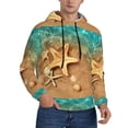 thumbnail image 1 of Bingfone Starfish And Seashell 1 Men's Drawstring Hoodie Long Sleeve Pocket Sweatshirts-X-Large, 1 of 6