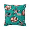 thumbnail image 1 of Bingfone Starfish And Shell Linen Throw Pillow Covers Cushion Case Pocket Button Vintage Farmhouse Pillowcase For Sofa Couch Bed 16"X16", 1 of 9