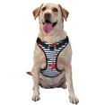 thumbnail image 1 of Bingfone Starfish Navy Blue Stripe No Pull Dog Vest Harness For Small Medium Large Dogs Strap For Puppy Walking,Training,Dog Harness-Large, 1 of 9