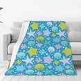 thumbnail image 1 of Bingfone Starfish Print Flannel Fleece Blanket Throw Blanket for Bed,Sofa,Couch,Travel,Camping(40"x30" ), 1 of 1