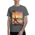 thumbnail image 1 of Bingfone Starfish Sunset Sea Beach Men'S Loose Fit Short-Sleeve Pocket T-Shirt, 1 of 7