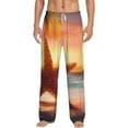 thumbnail image 1 of Bingfone Starfish Sunset Sea Beach Mens All Over Print Sleep Pajama Pants-Small, 1 of 9