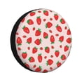 thumbnail image 1 of Bingfone Strawberries Spare Tire Cover Weatherproof Universal Wheel Protectors for RV Camper Travel Trailer SUV Truck-17 inch, 1 of 8