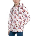 thumbnail image 1 of Bingfone Strawberry Blueberry Cream Cake Pattern Youth Classic Hoodies Soft Hooded Pullover Sweatshirts for Girls and Boys, 1 of 6