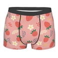 thumbnail image 1 of Bingfone Strawberry Floral Men's Underwear - Casual Stretch Boxer Briefs-Medium, 1 of 7