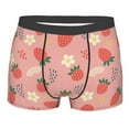 thumbnail image 1 of Bingfone Strawberry Floral Men's Underwear - Casual Stretch Boxer Briefs-X-Large, 1 of 7