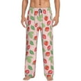 thumbnail image 1 of Bingfone Strawberry Floral Mens All Over Print Sleep Pajama Pants-Medium, 1 of 5